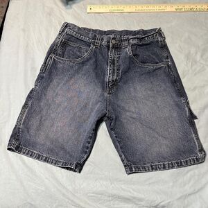 Lee Riders Blue Carpenter Shorts Size 34, Vintage Men's Dad jeans, Y2k,